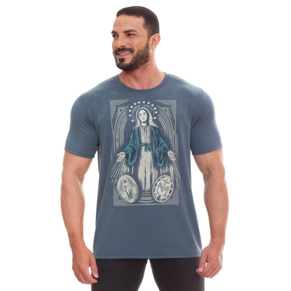 Camiseta Masculina de la Virgen de la Medalla Milagrosa