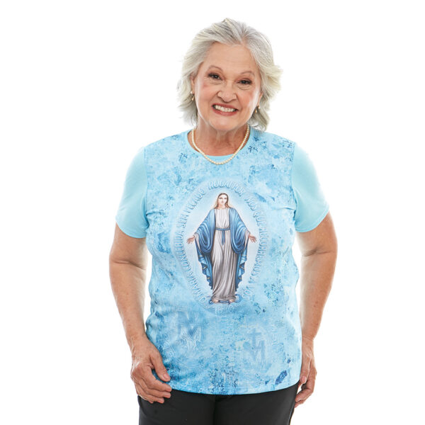 Camiseta Femenina tipo t Shirt Virgen de la Medalla Milagrosa - Image 3