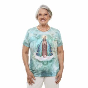 Camiseta Femenina tipo T shirt Virgen de Aparecida