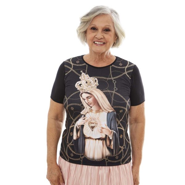 Camiseta Tipo T Shirt Virgen del Inmaculado corazón de María - Image 8