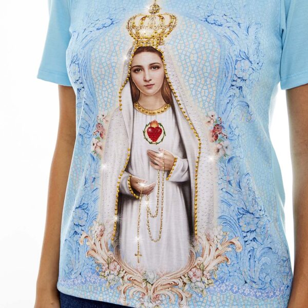 Blusa femenina Virgen de Fátima Brillos - Image 4