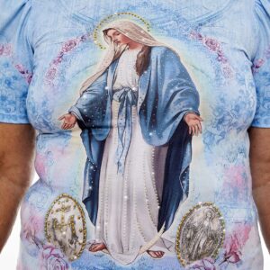 Blusa Virgen de la Medalla Milagrosa Manga Princesa