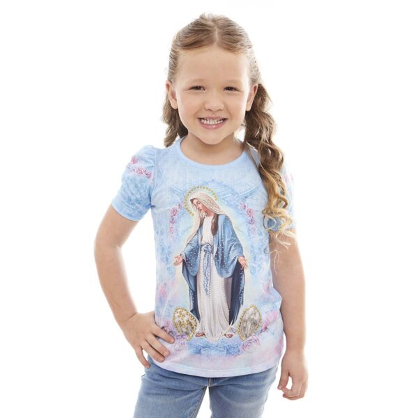 Camiseta Infantil Virgen Medalla Milagrosa